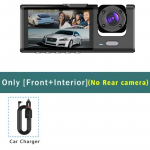 3 kanaliga mini auto DVR WiFi kolmesuunaline armatuurkaamera s&otilde;iduki sisemine kaamera DVR-id salvestaja FHD 1080P video armatuurkaamera videokaamera must kast 2 Channel must