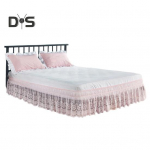 Pitsiline voodiseelik, 15-tolline elastne tolmune volangiga voodiseelik, mis on &uuml;mber voodi kolme k&uuml;ljega, masinas pestav voodiseelik kahe &uuml;heinimesevoodi/t&auml;ieliku/kuninganna/kuningliku voodi jaoks S beež