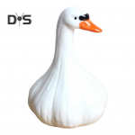 K&uuml;&uuml;slaugupardi vaigu kujuke Multifilm Valge pardi kuju Loomade skulptuur Kodukontori raamaturiiul T&ouml;&ouml;laua kaunistus Ornament valge