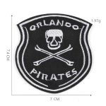 Tikitud logo m&auml;rgi plaaster kleebis r&otilde;ivaaksessuaarid varustus kolju s&otilde;rme kummitus pea tikitud riidest kleebis C5L-C-1-3