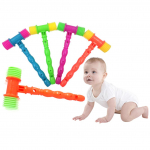25 cm plastist viledreening v&auml;ikelapsele, beebile, k&auml;epidemega haamer, m&uuml;rarikkad vilem&auml;nguasjad One Size