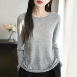 Naiste Aastaringselt Kantav 50% Villa 50% Siidi Kampsun | Kerge Soe Segu Pullover | Luksuslik Ka&scaron;miir Siid Kudum L