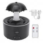 P&ouml;&ouml;rlev vihmavarju niisutaja 300 ml veetilga efektiga aroomiteraapia eeterlike &otilde;lide difuusor 7 LED-iga must