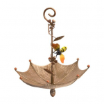 Ripplindude s&ouml;&ouml;tja &otilde;ues Vihmavarjukujuline lindude s&ouml;&ouml;tmisalus koos kiili/liblika/mesilase metallist metslindude vanniga aia tagaaia kaunistamiseks Dragonfly