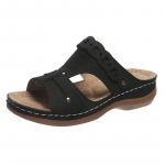 Suvised Naiste Kiiludega Sandaalid Premium Ortopeedilised Avatud Varba Sandaalid Vintage Libisemisvastased Nahast Vabaaja Naiste Platvormi Retro Sussid 35 must