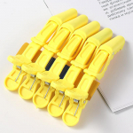 5 tk/partii plastikust juukseklambrid juuksuri klambrid k&uuml;&uuml;niste sektsioon alligaatori klambrid juuksur salongi kujundamiseks juuksetarvikud juuksen&otilde;el kollane