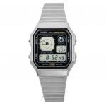 Casio Vintage Digitaalne Roostevabast Terasest Kvartskell A130WE-1A Unisex must