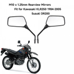 Paar Musti Peegleid M10 Tahavaatepeeglid Kawasaki KLR250 KLR600 KLR650 jaoks 1984-1990