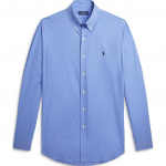 Polo Ralph Lauren Ss22 Poniga tikandiga &uuml;he n&ouml;&ouml;biga pikkade varrukatega s&auml;rk meestele S&auml;rgid Sinine 710928252-008 L