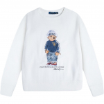 Polo Ralph Lauren &Uuml;mmarguse kaelusega karumustriga fliisist pusa Naiste pusa Valge 211769528-001 XS