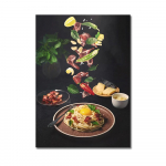 K&ouml;&ouml;k Plakat Pizza Steak Salat Hamburger Burrito Pildid Restoran Seina Kunstitr&uuml;kk L&auml;&auml;ne k&ouml;&ouml;k L&otilde;uendimaal Ilma raamita 8X12inch 20x30cm