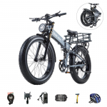 BURCHDA R5PRO 1500W80KM26 inch folding electric mountain bike 48V20AH Lithium Fatbike electric bike for adults motorbike 26*4.0 inches hall