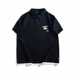 Suur Suurus Trend Niiskust Juhtiv Pehme Kvaliteetne Hingav Meeste Lahtine Polos&auml;rk--Kortsukindel Vabaaja Spordi L&uuml;hikeste Varrukatega Kaeluss&auml;rk 2XL must