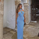 Kootud lilleline, &otilde;&otilde;nsad p&auml;itsed, varrukateta naiste kleit S