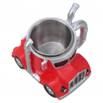 Realistlik veoauto kujuline kruus vastupidavast vaigust materjalist, ideaalne veoautohuvilistele ja vaba&otilde;huspordi armastajatele roheline