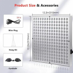 45W LED punase valguse paneel 225 LED-iga 660nm 850nm l&auml;hiinfrapuna valgusseade n&auml;o keha nahahoolduse ilu jaoks h&otilde;be