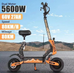 EL 2025 V&otilde;imas Z36 Elektroller 5600W-60V-28AH 11-tollised Maastikurehvid Elektrolleri Tippkiirus 70km/h Maksimaalne S&otilde;iduulatus 70-85km GT08-5600W60V27AH