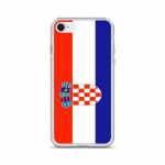 Coque iPhone &ndash; Drapeau Croatie &ndash; iPhone SE 2020 &ndash; Supp &ndash; Mitmev&auml;rviline &ndash; L&auml;bipaistev silikoon