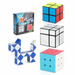 Fanxin Erikujuline Rubiku kuubik Rubiku Joonlaud Seeria Kingituskarbi Komplekt 2. ja 3. j&auml;rgu Peegel Rubiku kuubik Erinevad Maagilised Joonlauad Maagiline Madu Rubiku