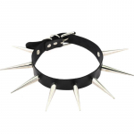 Long Spike Choker Punk kunstnahast krae Cool Big Rivets kaelakee tarvikud