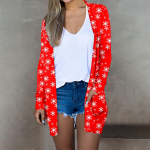 Naiste mood vabaaja j&otilde;ulutr&uuml;kis keskmise pikkusega kardigan-jakkmantel XL