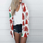 Naiste moe vaba vabaaja tasku j&otilde;uluprint kardigan jope tops M