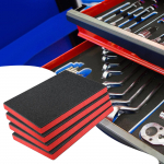 4Pcs Tool Box Foam, Foam Inserts for Cases Easy to Use Kaizen Organizer Shockproof Shadow 50cmx33.5cmx3.8cm