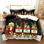 J&otilde;ulud Head Uut Aastat Punane J&otilde;uluvana Kuninganna Kuningas T&auml;issuuruses Tekikott Voodipesu Linane Komplekt 2-kohaline Voodikate 200x200 240x220 70x133cm 2pcs black