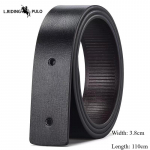 Ehtsast nahast hambutu automaatse pandlaga v&ouml;&ouml; 130cm must