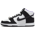 Nike Meeste Dunk High Premium EMB World Champ Meeste Tossud Must Valge Action-Grape DR9512-001 38.5