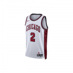 Nike NBA kiiresti kuivav korvpallivorm s&auml;rk City Edition Chicago Bulls Lonzo Ball Big Baller Ei. 2 unisex toppi Valge DO9588-103 XXL