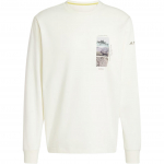 Adidas Terrex National Geographic &Uuml;hiselt Br&auml;nditud V&auml;litingimuste Prindiga Laia L&otilde;ikega Pikkade Varrukatega T-s&auml;rk Unisex Topid Valge JI5922 XL