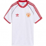 Adidas Originals Manchester Unitedi logo spordipusa l&uuml;hikeste varrukatega jalgpallis&auml;rk meestele pealsed Valge JF0376 S