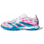 Adidas Predator Elite Mugav Kerge TF (Kummist naastud) Kunstmuru libisemiskindel vastupidav jalgpallikingad Unisex Jalgpallikingad Valge Roosa IH0418 40⅔