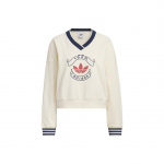 Adidas Originals FW25 Team Sweatcrew Loose Fit V-kaelusega pusa Naiste pusa KC5845 XS