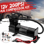 200PSI 444C 12V Maksimaalne sarve &otilde;hukompressori komplekt releede ja l&uuml;litiga Must Veoauto Paat