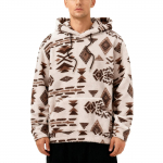 Meeste Hupparid Etniline Stiil Kontrastne &Auml;&auml;ris Tasku Lahtine Pullover Kohev Huppari L beež