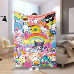 Paksendatud n&auml;olapi tekk Digitaaltr&uuml;ki tekk &Uuml;mmargune tekk Tekk 150x130cm