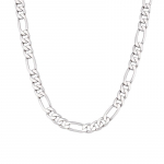 Meeste 5 mm paksune S925 sterlingh&otilde;bedast Figaro keti kaelakee - Hip Hop stiilis Kuuba kampsuni keti aksessuaar Thick Sterling Silver Necklace 45CM