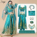 Printsess Jasmiini k&otilde;hutantsu kost&uuml;&uuml;m - Eksootiline India stiilis esinemiskomplekt t&auml;iskasvanutele Extra Large