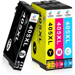 Cartouches Compatible - 405XL - Pour Epson Workforce Pro - Pack de 4 - Multi-couleurs