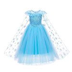 V&auml;ikelaste T&uuml;drukute Sinine Lumekuninganna Elsa S&uuml;nnip&auml;evapeo Cosplay Halloween Lihav&otilde;ttep&uuml;ha Kleit T&uuml;drukute Lavaline Esitus P&uuml;hadekleit 2-3Years-Tag100