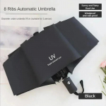 Mini kokkupandav automaatne vihmavari UV-vihma vastane p&auml;ikesevari Moodne kaasaskantav tuulekindel kerge naiste meeste laste p&auml;ikesevari vihmavari Aluminum&8K