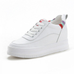 100% ehtsast nahast kingad Naiste moetossud Sweet Ladies Wedge valged kingad K&otilde;rgus suurenev 7 cm 34