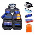 Laste taktikaline vestikomplekt Nerf N-Strike Elite seeria jaoks Padrunid Magasinid Prillid Rinnasilt Randmerihma komplektid V&auml;lism&auml;nguasjad