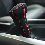 My Good Car High Quality Cowhide Top Layer Leather Automatic Gear Shift Collars Gear Cover For Peugeot 308 408 Car accessories 13-15 308 automatic