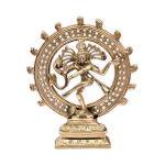 Puhas messingist Natraja kuju, Vastu kuju kodu ja kontori jaoks, Religioosne kuju - 21 cm