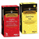 Twinings musta tee superkokkuhoiu komplekt (English Breakfast 25 kotikest + Earl Grey 25 kotikest) - 100 gm