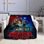 Stranger Things viskepleed t&auml;iskasvanutele, multifilmianime tekk, moekad lapitekid, kodu, kontor, vabaaja, laste kingitus, kodukaunistus 150x180cm
