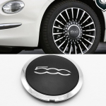 M63K-133Mm Rattakate Fiat 500 Velgedele Keskava Katted 68078419AC 68078421AC Tolmukate 51884863 Black Silver